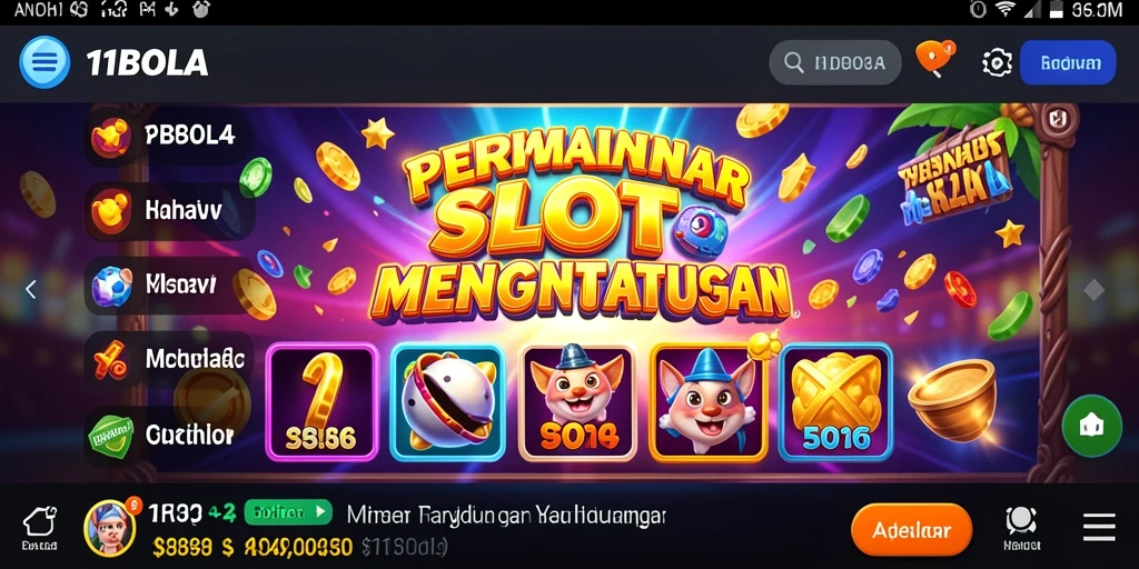Tampilan gameplay menarik dari 11BOLA yang penuh warna.