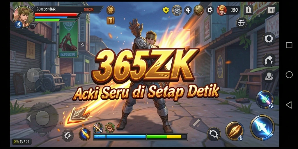Screenshot gameplay 365ZK menampilkan aksi intens dan seru.