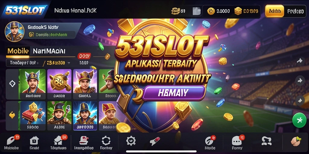 Tampilan antarmuka pengguna 531SLOT yang ramah pengguna.
