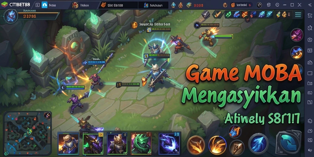 Gameplay intens CITIBET88 dengan pertarungan seru di arena.