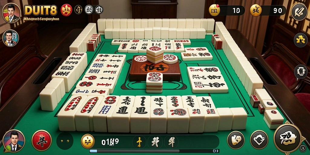 Tampilan gameplay DUIT8 dengan berbagai tantangan Mahjong yang menarik.
