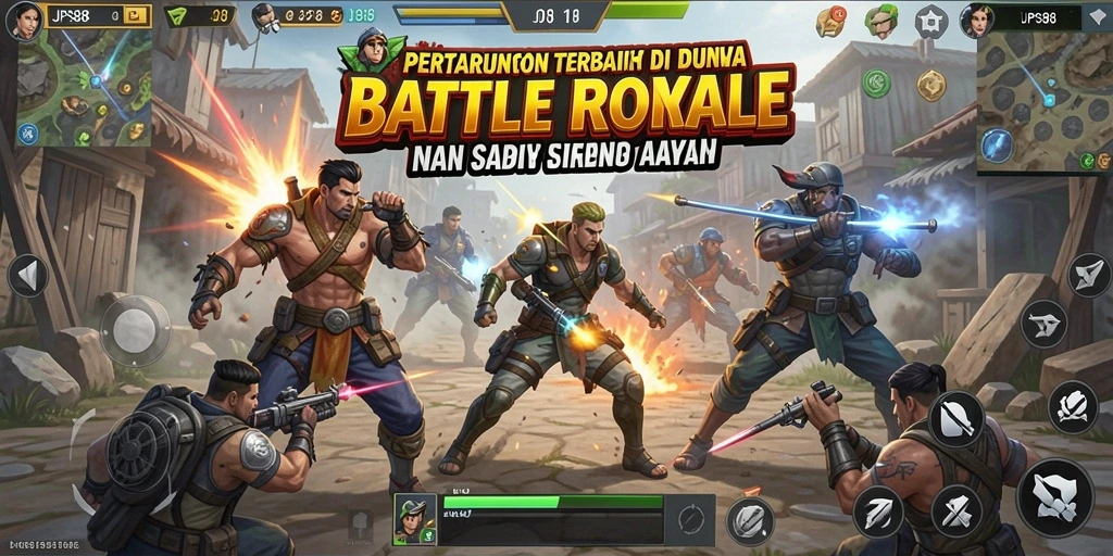 Gameplay JPS88 menegangkan dengan pertempuran seru di arena Battle Royale.