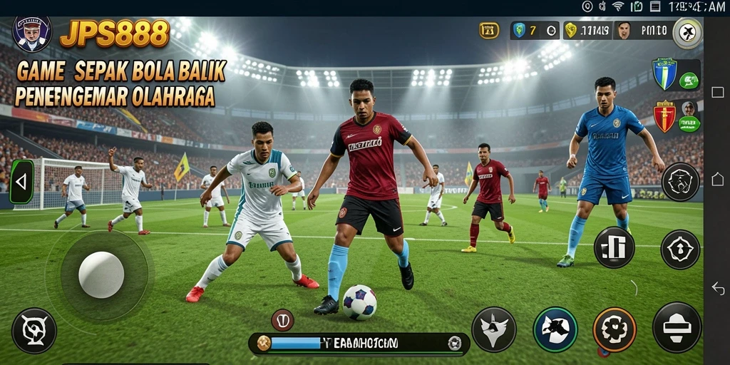 Tampilan game JPS888 yang mendebarkan dalam aksi sepak bola.