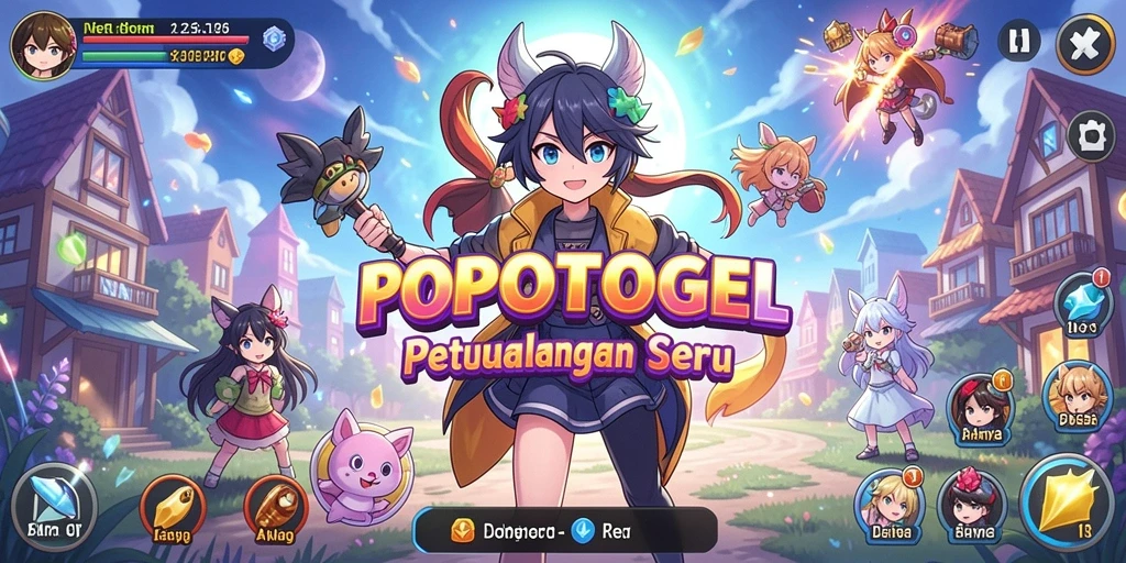 Screenshot utama POPOTOGEL menampilkan aksi menarik dalam permainan Anime.
