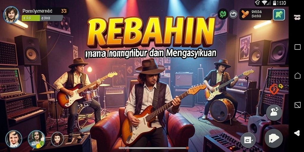 Screenshot utama REBAHIN menampilkan gameplay Musik yang interaktif dan menarik.