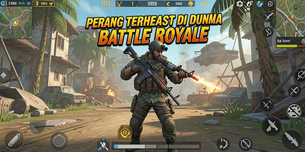 Tampilan gameplay S9S9 dengan aksi pertempuran yang intens.