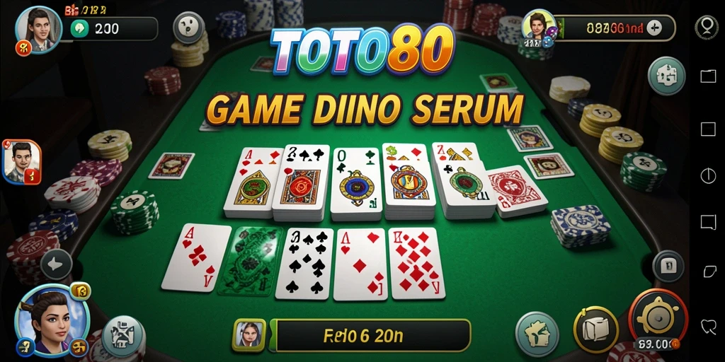 Screenshot gameplay menampilkan aksi seru dalam bermain Domino di TOTO80.