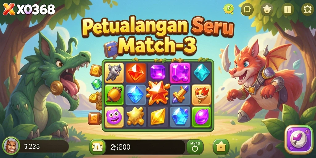 Tampilan gameplay seru dan penuh warna di XO368.