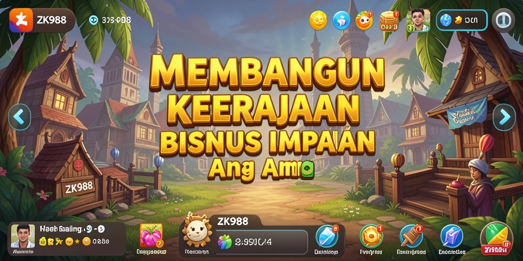 Tampilan screenshot gameplay ZK988 saat membangun bisnis Tycoon.